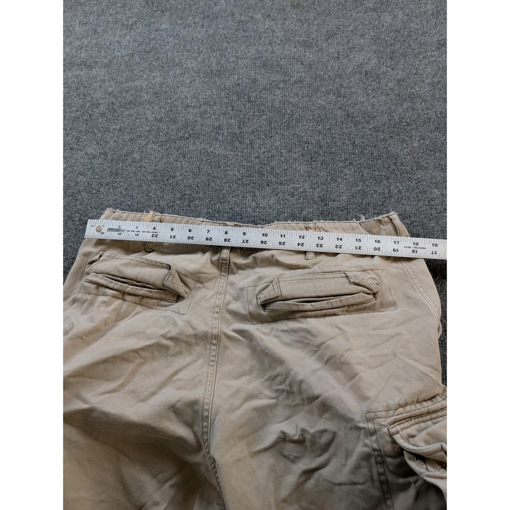 Vintage Polo Jeans Co Ralph Lauren Cargo Shorts Mens 34 Tan Military Utility - Picture 6 of 11
